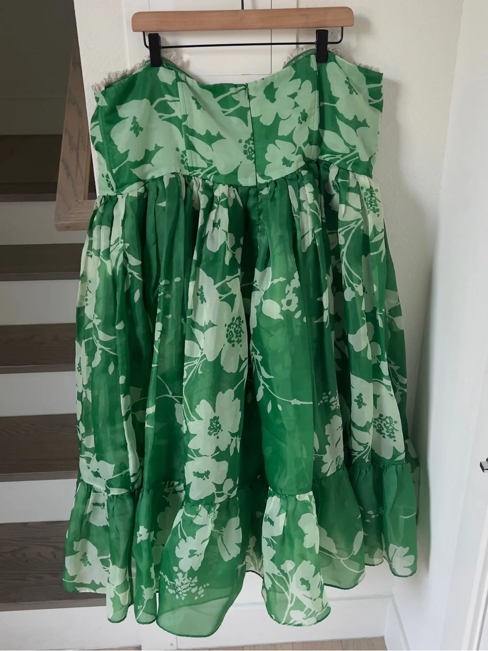Selkie Corset Strapless Mini Dress in Green - Picture 5 of 9